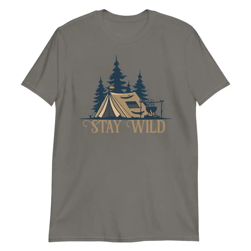 Outdoor Adventure Backpack - เสื้อยืด Stay Wild เดินป่า ท่องเที่ยว เต็นท์
